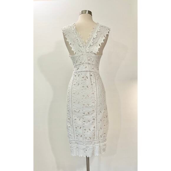 Saylor Crochet Floral Midi Dress Rare Vintage Size Large - Picture 3 of 11